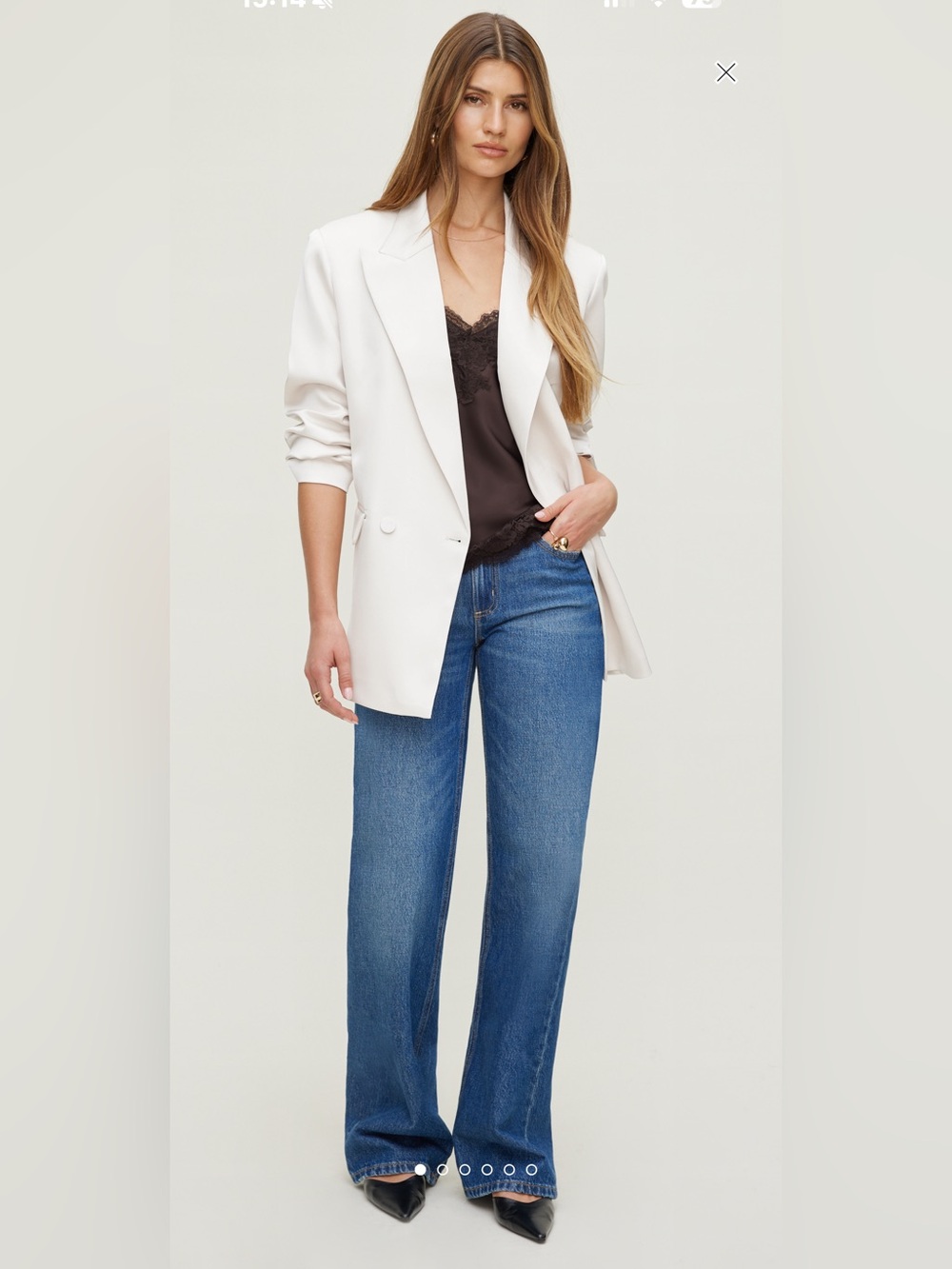 Dynamite satin blazer